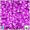 BeadTin Dark Purple Transparent 7mm Coin Plastic Alpha Beads - White Letter Mix (250pcs)